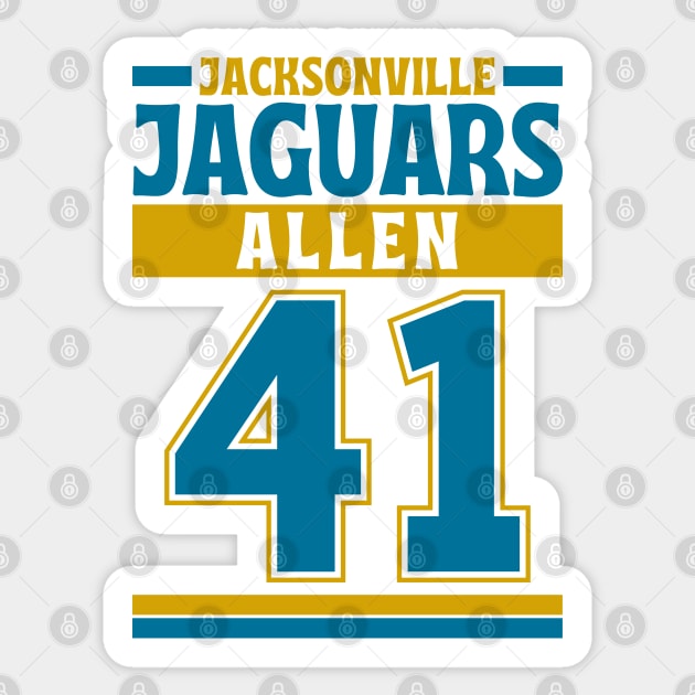 Jacksonville Jaguars Allen 41 American Football Edition 3 Sticker by Astronaut.co